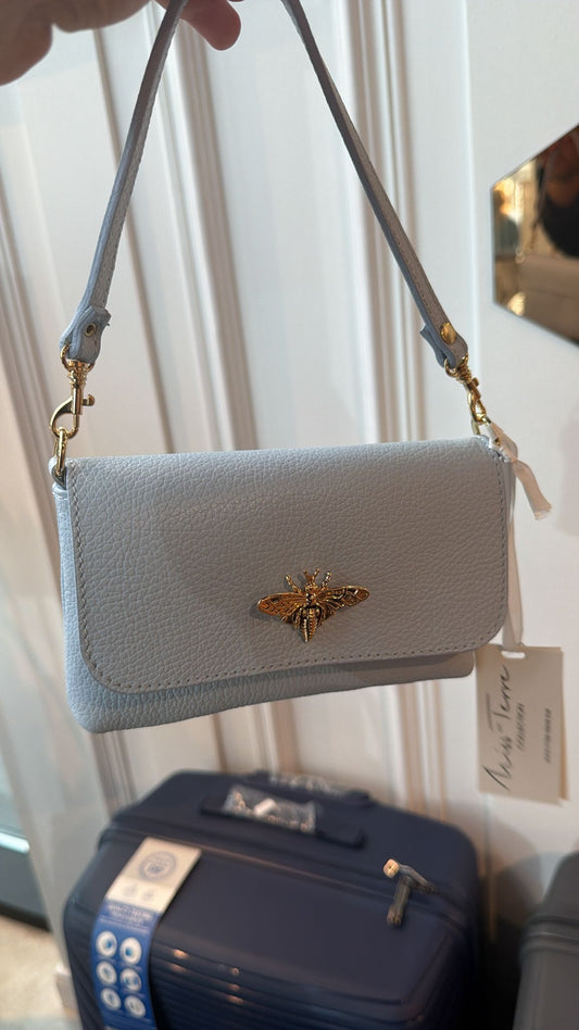Sac bandoulière en cuir– Abeille dorée